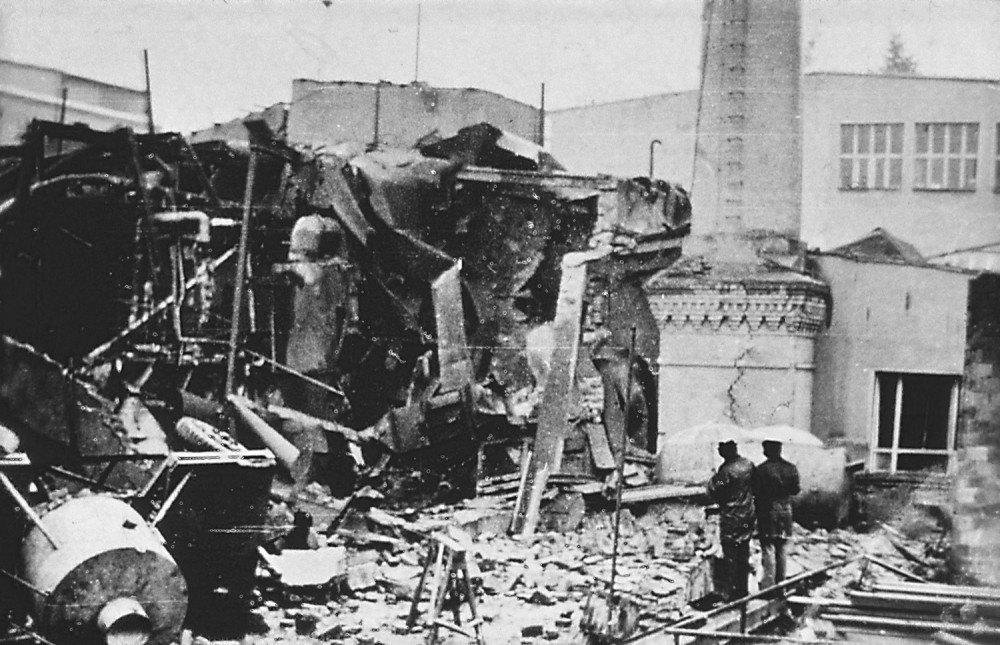 Destruction of a boiler house in Chemnitz. Source: TÜV Nord