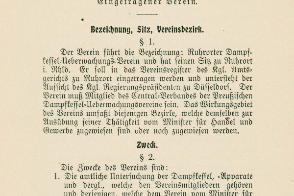 Statutes of the Ruhrort DÜV
